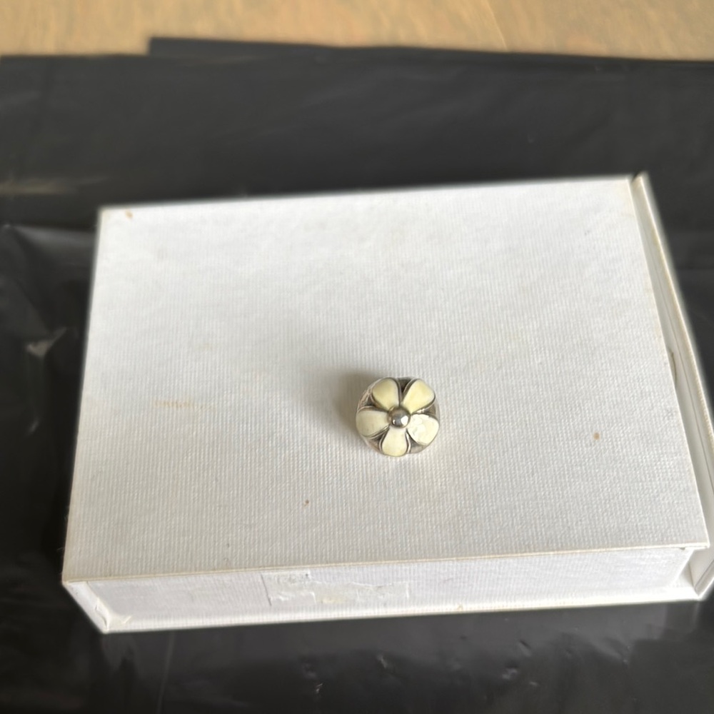 Pandora Silver Flower Clip with Delicate Design